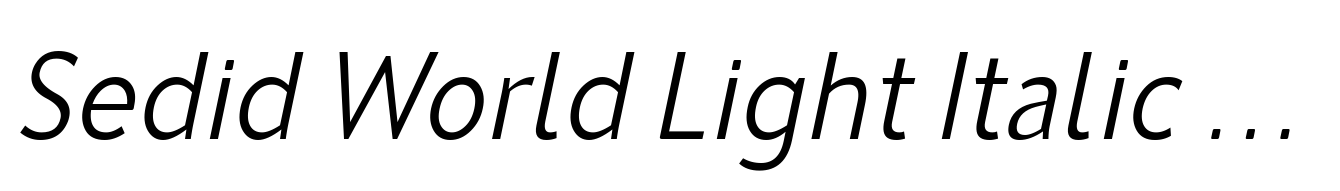 Sedid World Light Italic Con